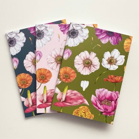 Floral Brights A6 Notebooks