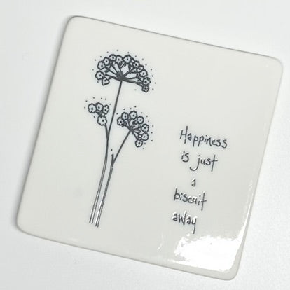 Happiness Porcelain Coaster
